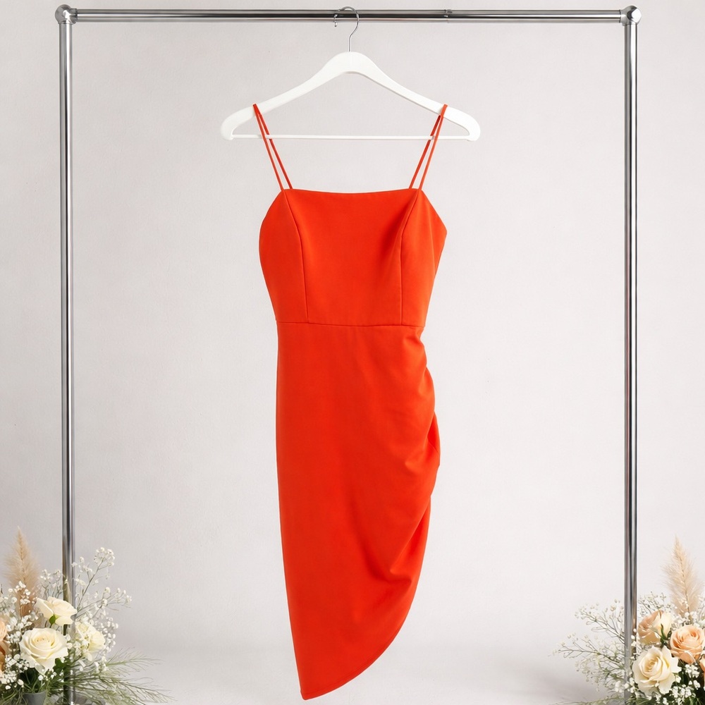 Gianni Bini Asymmetrical Orange Dress